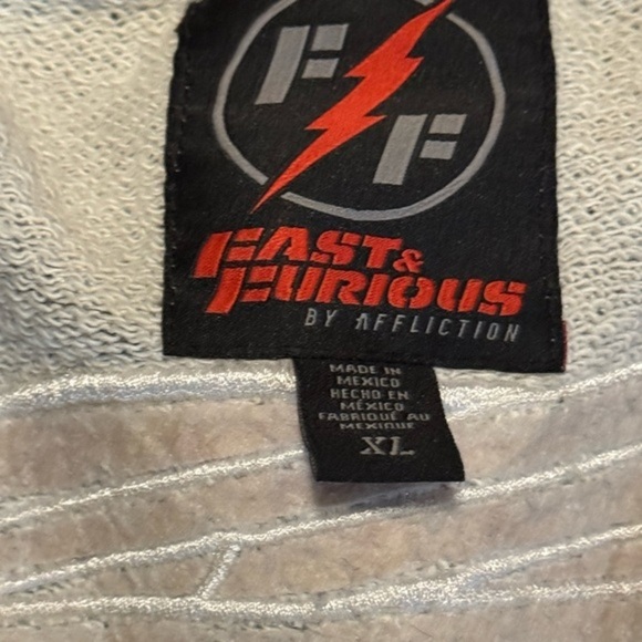 Fast & Furious AFFLICTION L/S‎ Bomber Women’s Jacket Black Biker MMA Size XL - Picture 6 of 8